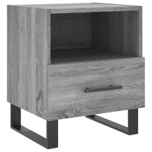 Nachtkastje 40X35X47,5 Cm Bewerkt Hout Eikenkleur 1 Grijs sonoma