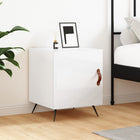 Bedside table 40x40x50 cm lacquered wood high-gloss white