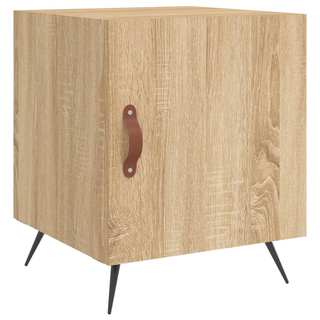 Nachtkastje 40X40X50 Cm Bewerkt Hout Sonoma Eikenkleurig