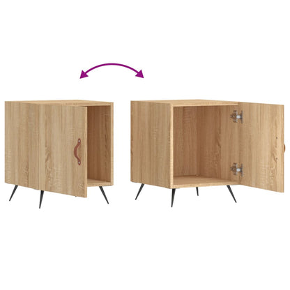 Nachtkastje 40X40X50 Cm Bewerkt Hout Sonoma Eikenkleurig