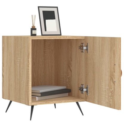 Nachtkastjes 40X40X50 Cm Bewerkt Hout Kleurig 2 Sonoma eiken