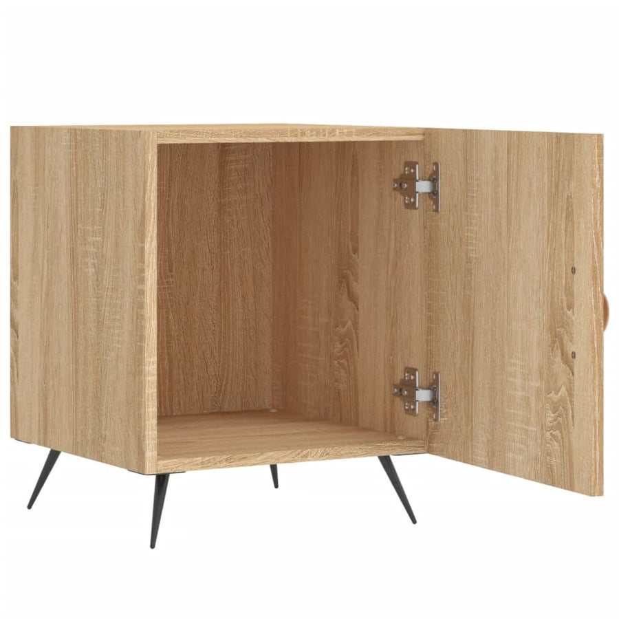 Nachtkastjes 40X40X50 Cm Bewerkt Hout Kleurig 2 Sonoma eiken