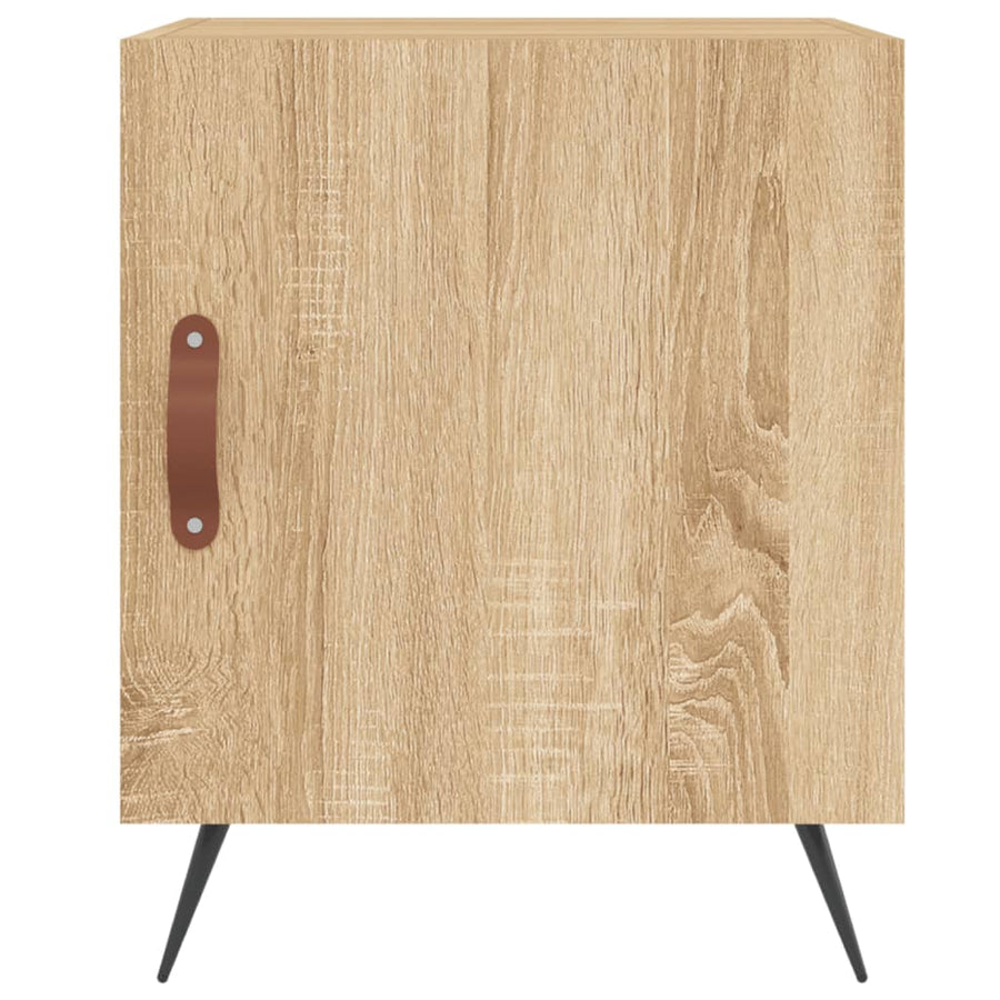 Nachtkastjes 40X40X50 Cm Bewerkt Hout Kleurig 2 Sonoma eiken