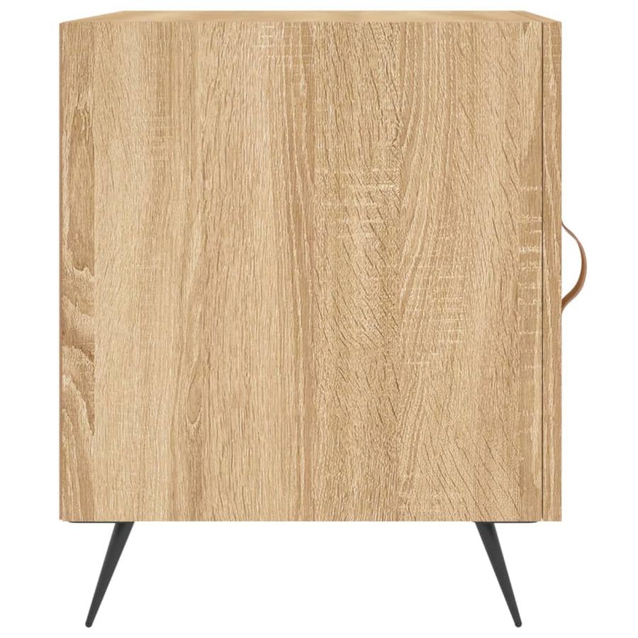 Nachtkastjes 40X40X50 Cm Bewerkt Hout Kleurig 2 Sonoma eiken