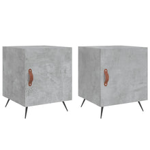 Nachtkastjes 2 St 40X40X50 Cm Bewerkt Hout Betongrijs
