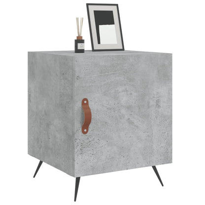 Nachtkastjes 2 St 40X40X50 Cm Bewerkt Hout Betongrijs