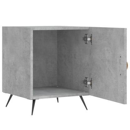 Nachtkastjes 2 St 40X40X50 Cm Bewerkt Hout Betongrijs