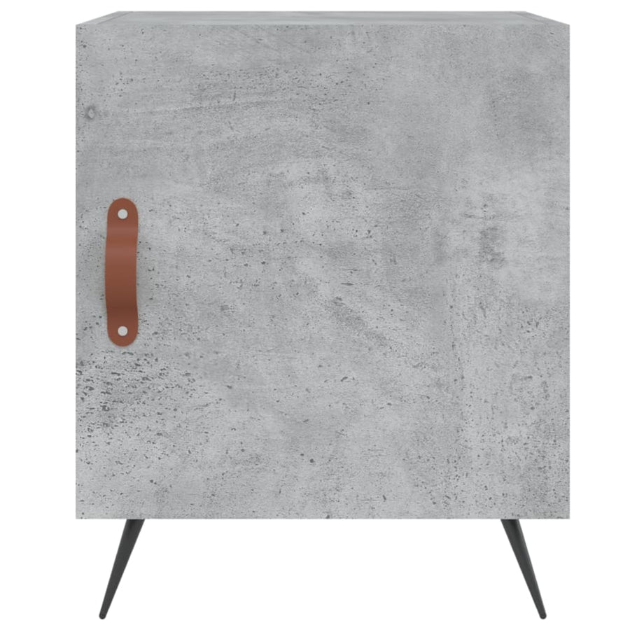 Nachtkastjes 2 St 40X40X50 Cm Bewerkt Hout Betongrijs