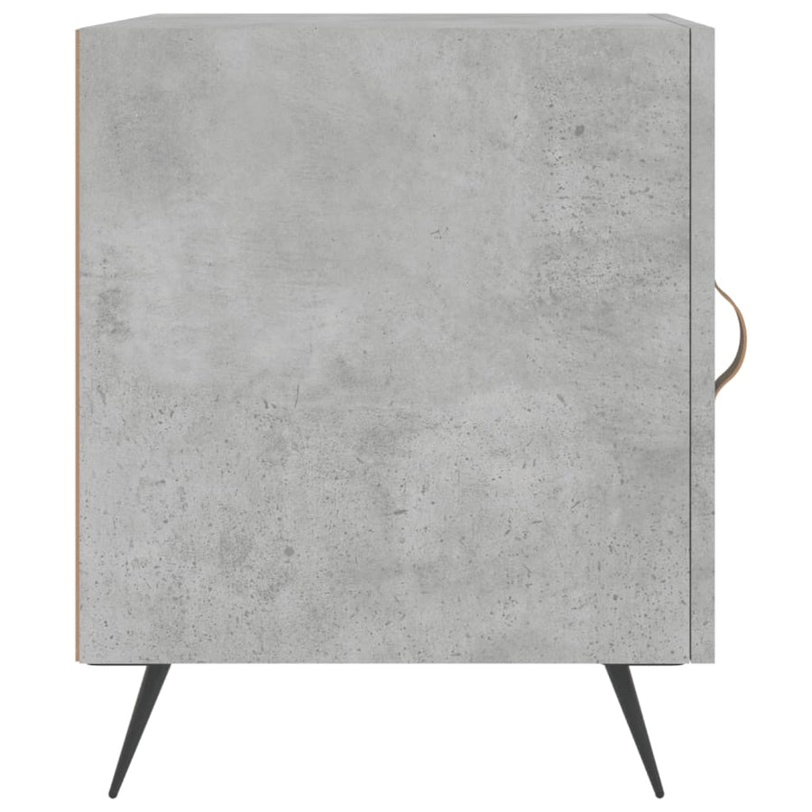 Nachtkastjes 2 St 40X40X50 Cm Bewerkt Hout Betongrijs