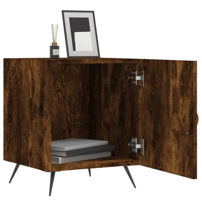 Nachtkastjes 40X40X50 Cm Bewerkt Hout Kleurig 2 Gerookt eiken