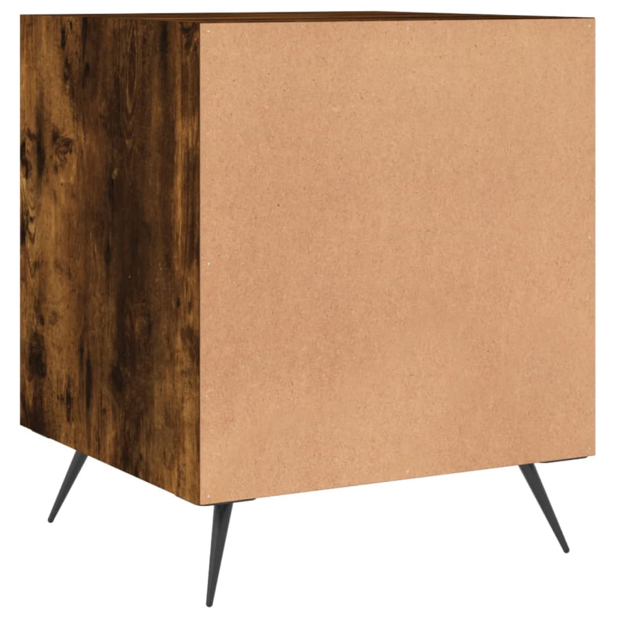 Nachtkastjes 40X40X50 Cm Bewerkt Hout Kleurig 2 Gerookt eiken