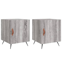 Nachtkastjes 40X40X50 Cm Bewerkt Hout Eiken 2 Grijs sonoma