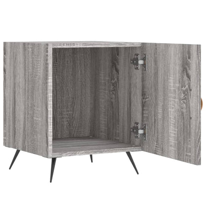 Nachtkastjes 40X40X50 Cm Bewerkt Hout Eiken 2 Grijs sonoma