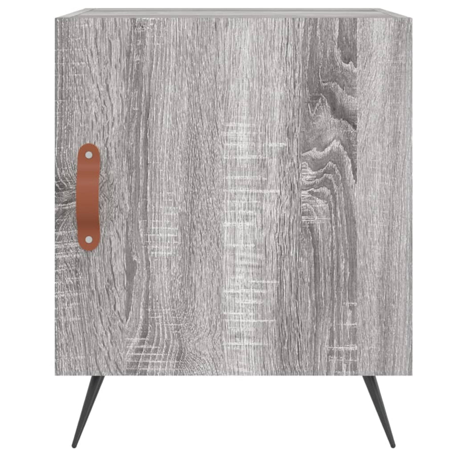 Nachtkastjes 40X40X50 Cm Bewerkt Hout Eiken 2 Grijs sonoma