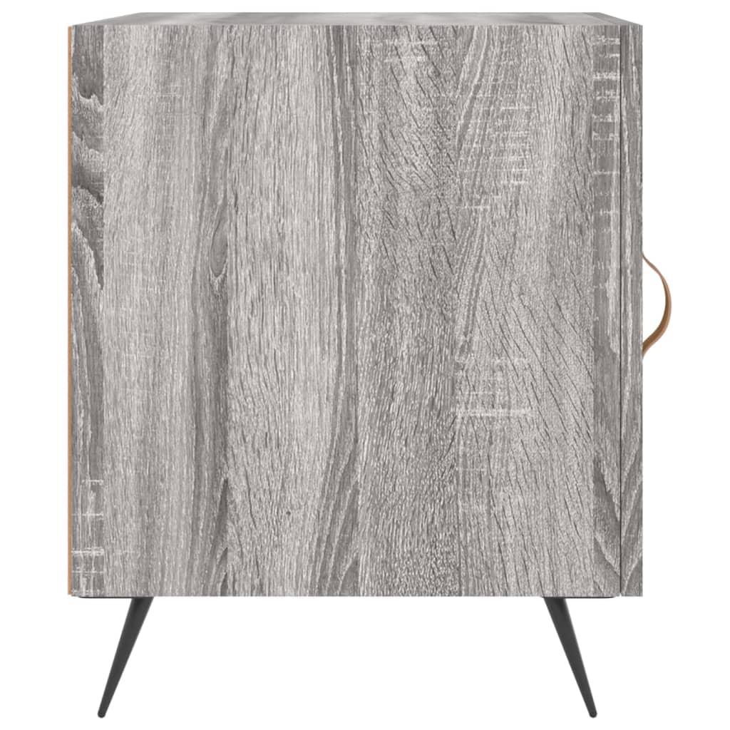 Nachtkastjes 40X40X50 Cm Bewerkt Hout Eiken 2 Grijs sonoma