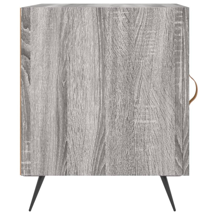 Nachtkastjes 40X40X50 Cm Bewerkt Hout Eiken 2 Grijs sonoma