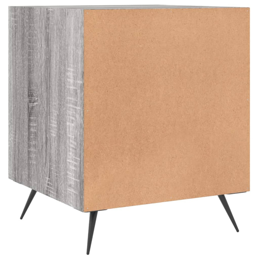 Nachtkastjes 40X40X50 Cm Bewerkt Hout Eiken 2 Grijs sonoma