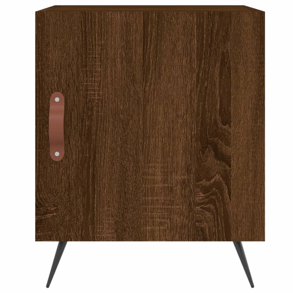 Nachtkastjes 2 St 40X40X50 Cm Bewerkt Hout Bruin Eikenkleur