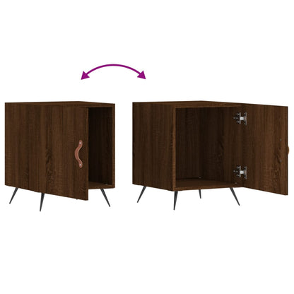 Nachtkastjes 2 St 40X40X50 Cm Bewerkt Hout Bruin Eikenkleur