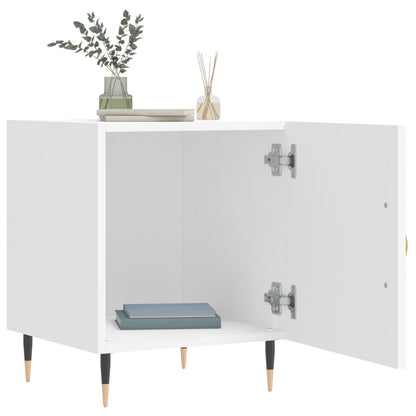 Nachtkastjes 2 St 40X40X50 Cm Bewerkt Hout Wit