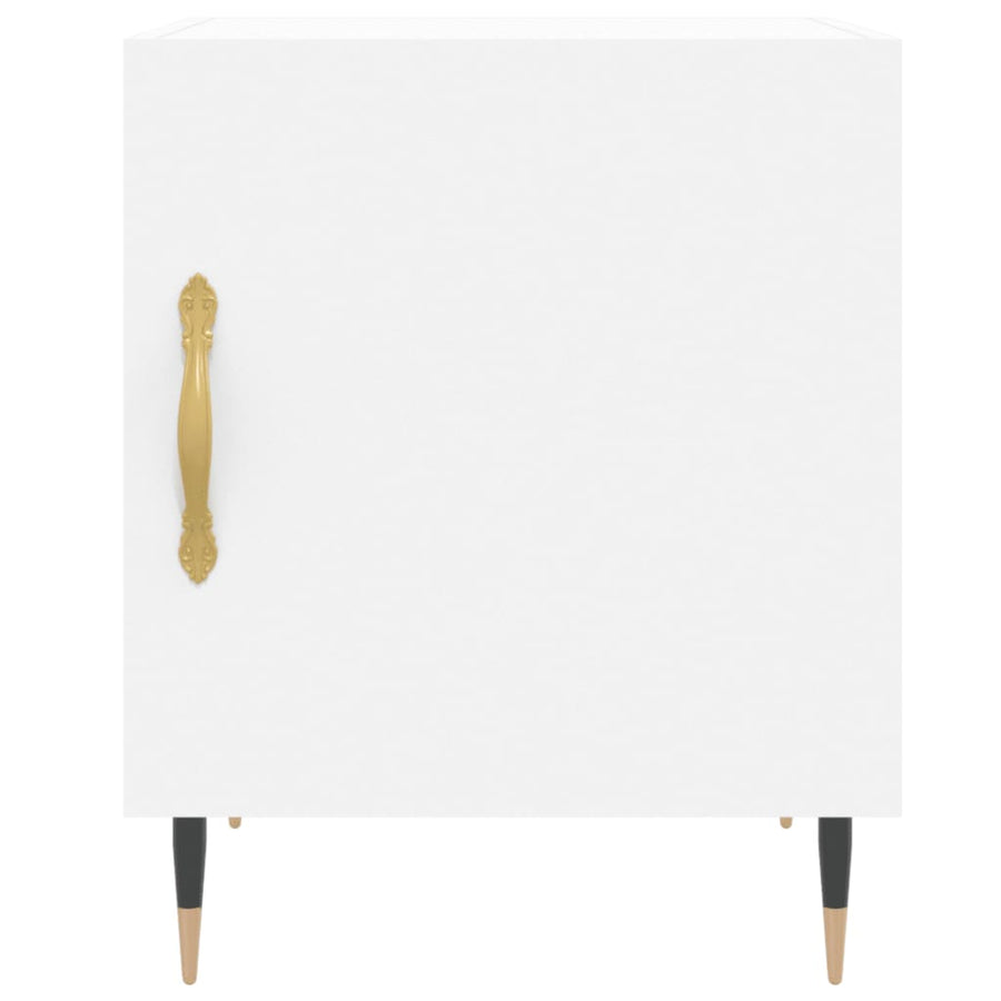 Nachtkastjes 2 St 40X40X50 Cm Bewerkt Hout Wit