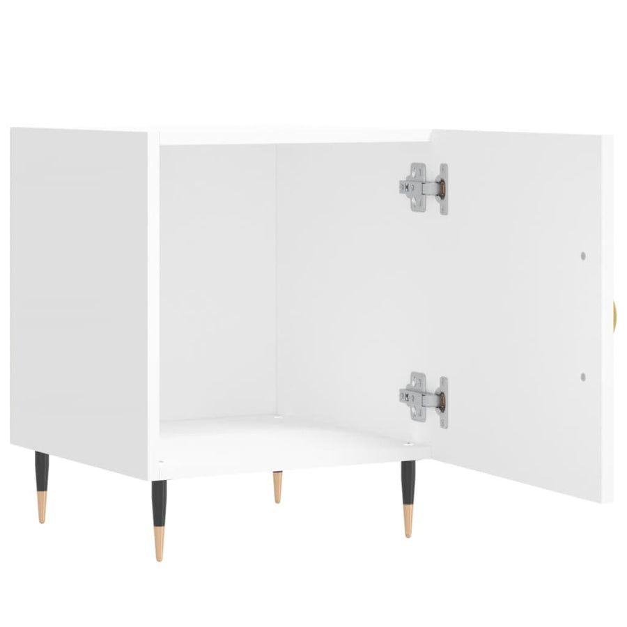 Nachtkastjes 2 St 40X40X50 Cm Bewerkt Hout Wit