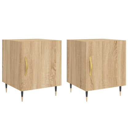 Nachtkastjes 2 St 40X40X50 Cm Bewerkt Hout Sonoma Eikenkleurig