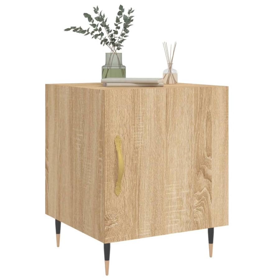 Nachtkastjes 2 St 40X40X50 Cm Bewerkt Hout Sonoma Eikenkleurig