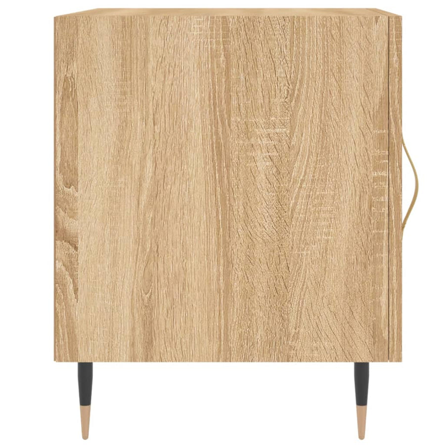 Nachtkastjes 2 St 40X40X50 Cm Bewerkt Hout Sonoma Eikenkleurig