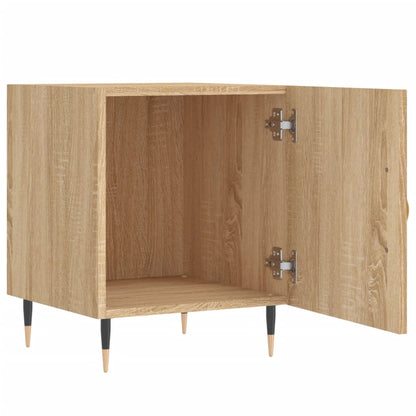 Nachtkastjes 2 St 40X40X50 Cm Bewerkt Hout Sonoma Eikenkleurig
