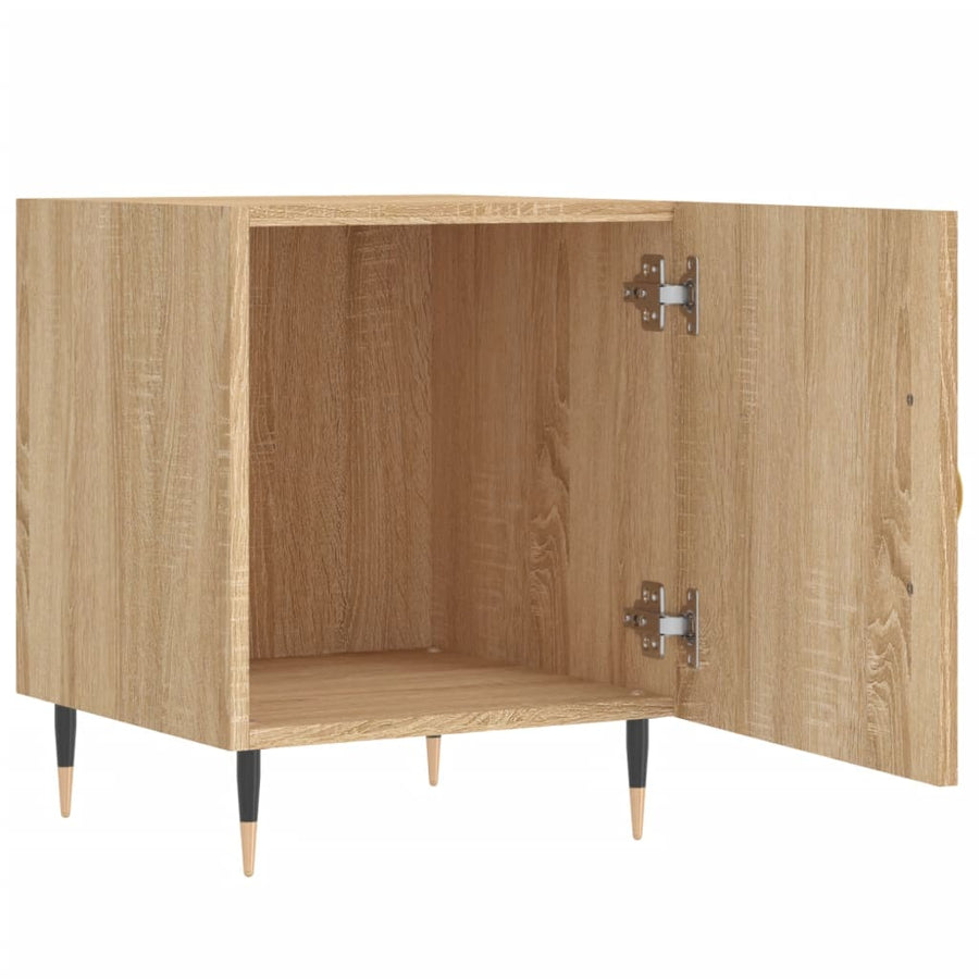 Nachtkastjes 2 St 40X40X50 Cm Bewerkt Hout Sonoma Eikenkleurig