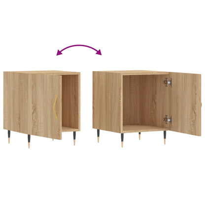 Nachtkastjes 2 St 40X40X50 Cm Bewerkt Hout Sonoma Eikenkleurig