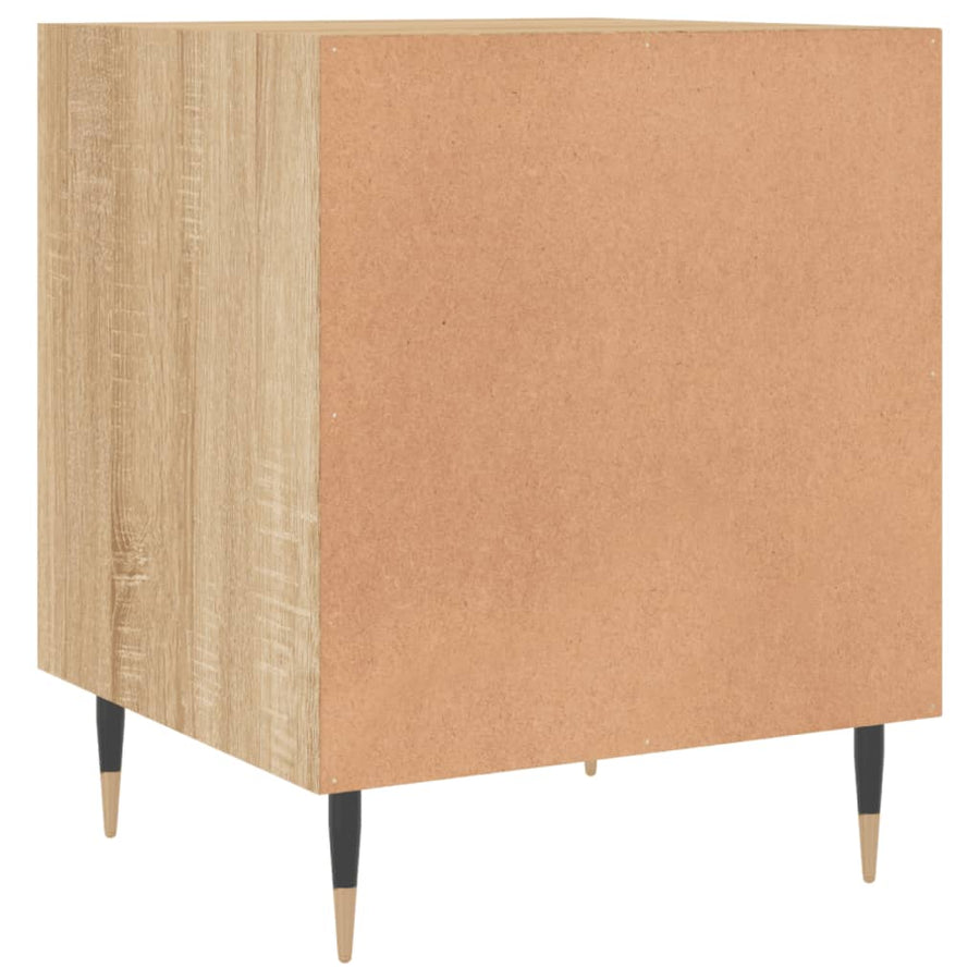 Nachtkastjes 2 St 40X40X50 Cm Bewerkt Hout Sonoma Eikenkleurig