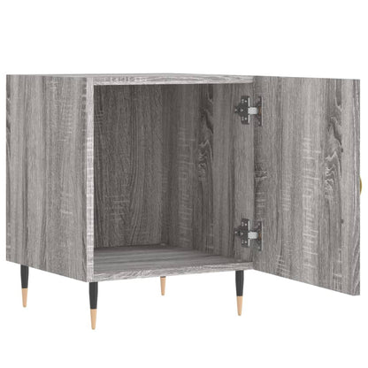 Nachtkastje 40X40X50 Cm Bewerkt Hout Grijs Sonoma Eikenkleurig