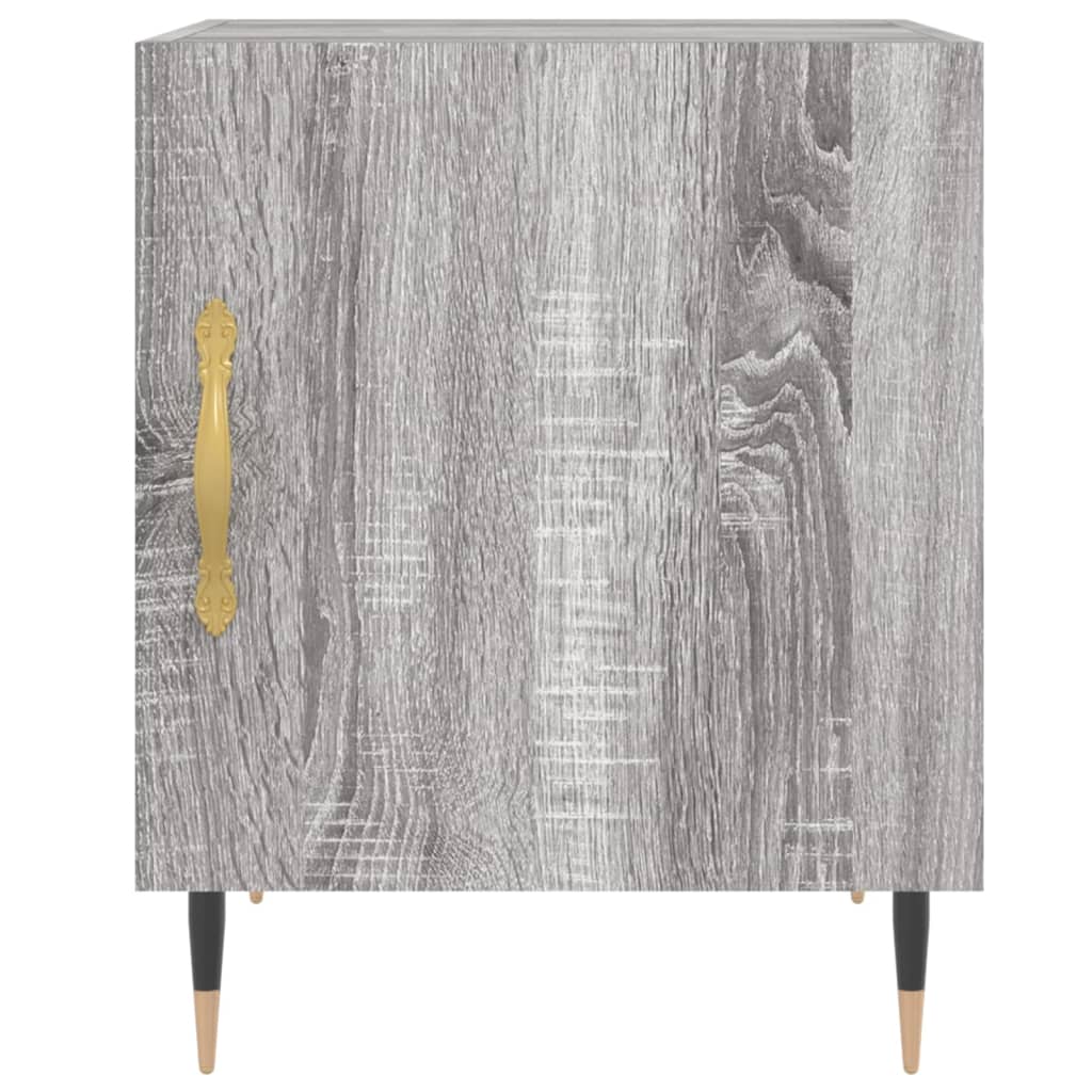 Nachtkastje 40X40X50 Cm Bewerkt Hout Grijs Sonoma Eikenkleurig