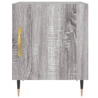 Nachtkastje 40X40X50 Cm Bewerkt Hout Grijs Sonoma Eikenkleurig