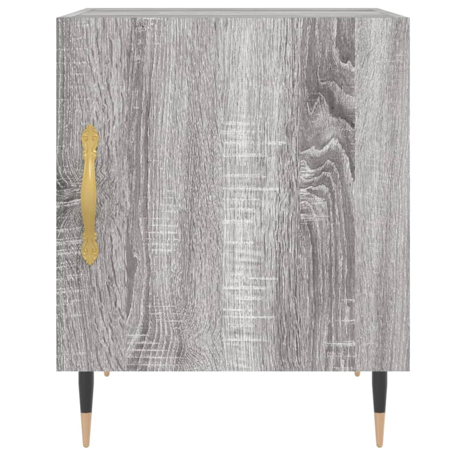 Nachtkastje 40X40X50 Cm Bewerkt Hout Grijs Sonoma Eikenkleurig