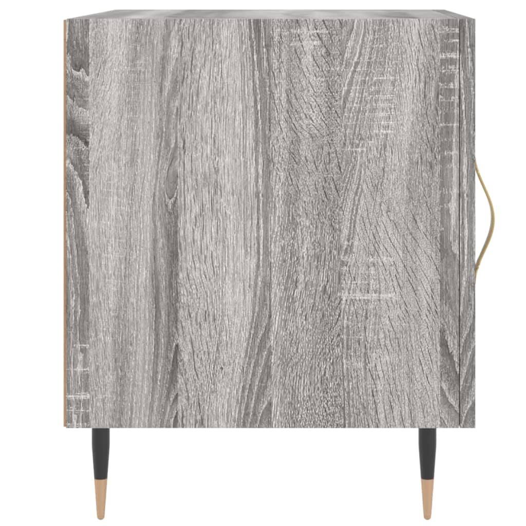 Nachtkastje 40X40X50 Cm Bewerkt Hout Grijs Sonoma Eikenkleurig