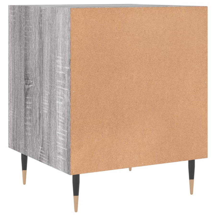 Nachtkastje 40X40X50 Cm Bewerkt Hout Grijs Sonoma Eikenkleurig