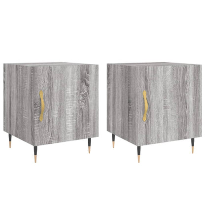 Nachtkastjes 2 St 40X40X50 Cm Bewerkt Hout Grijs Sonoma Eiken