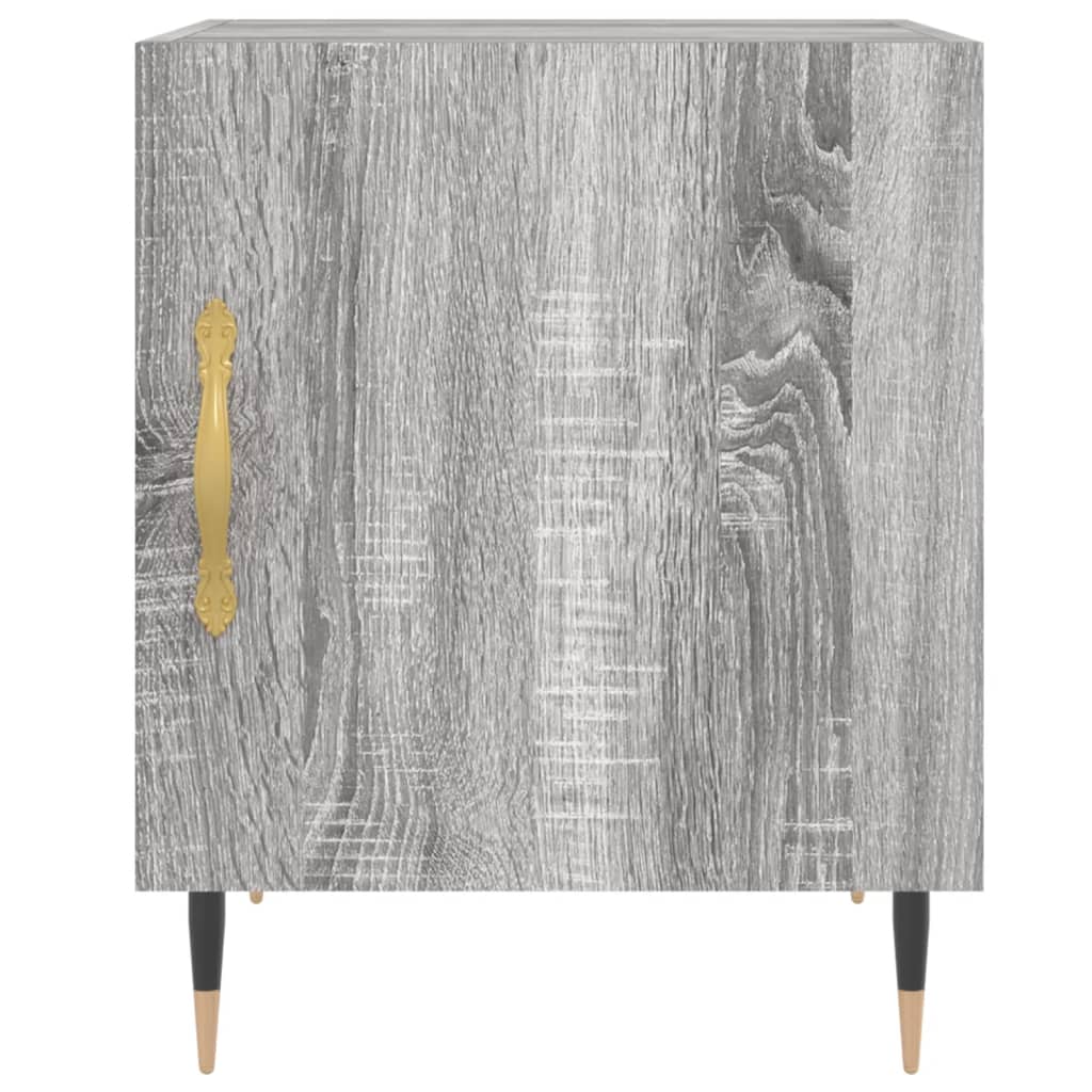 Nachtkastjes 2 St 40X40X50 Cm Bewerkt Hout Grijs Sonoma Eiken