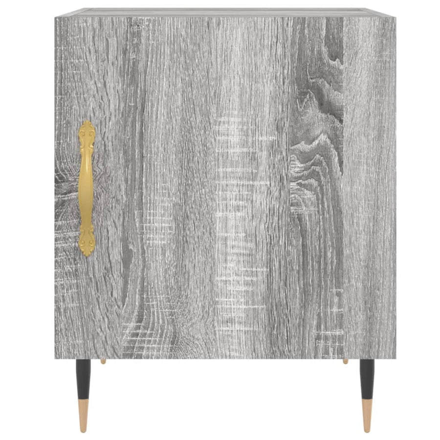 Nachtkastjes 2 St 40X40X50 Cm Bewerkt Hout Grijs Sonoma Eiken