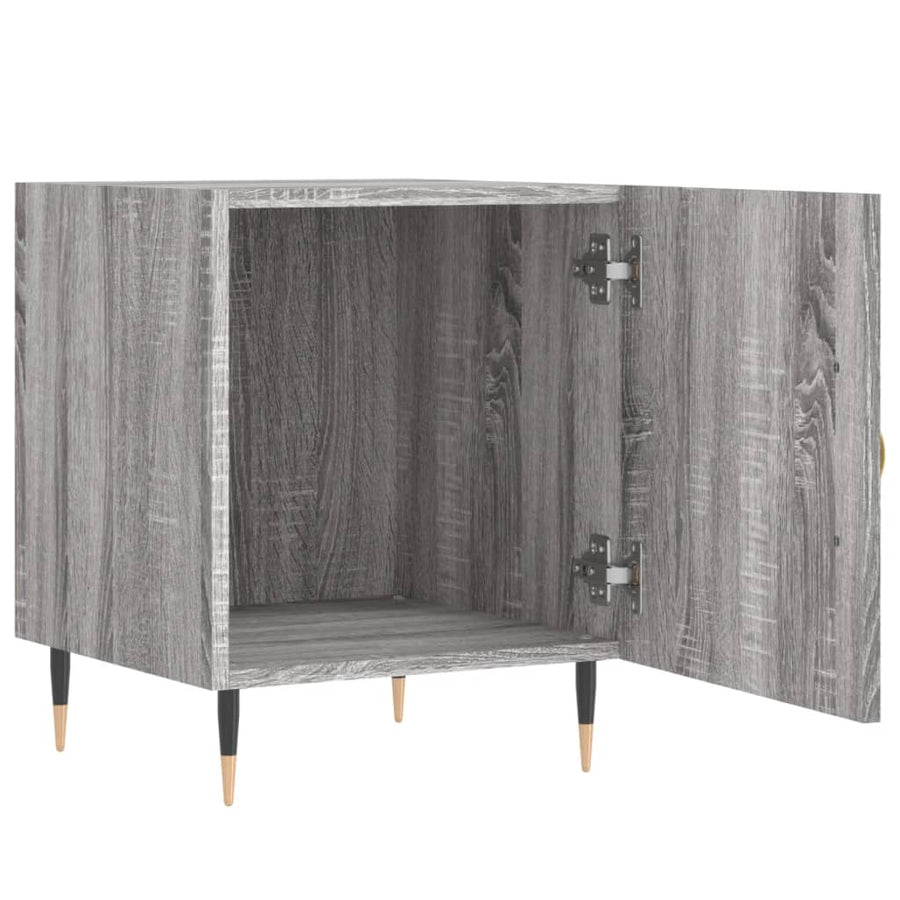Nachtkastjes 2 St 40X40X50 Cm Bewerkt Hout Grijs Sonoma Eiken