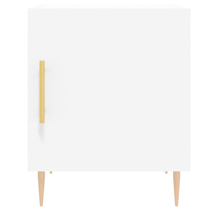 Nachtkastje 40X40X50 Cm Bewerkt Hout 1 Wit