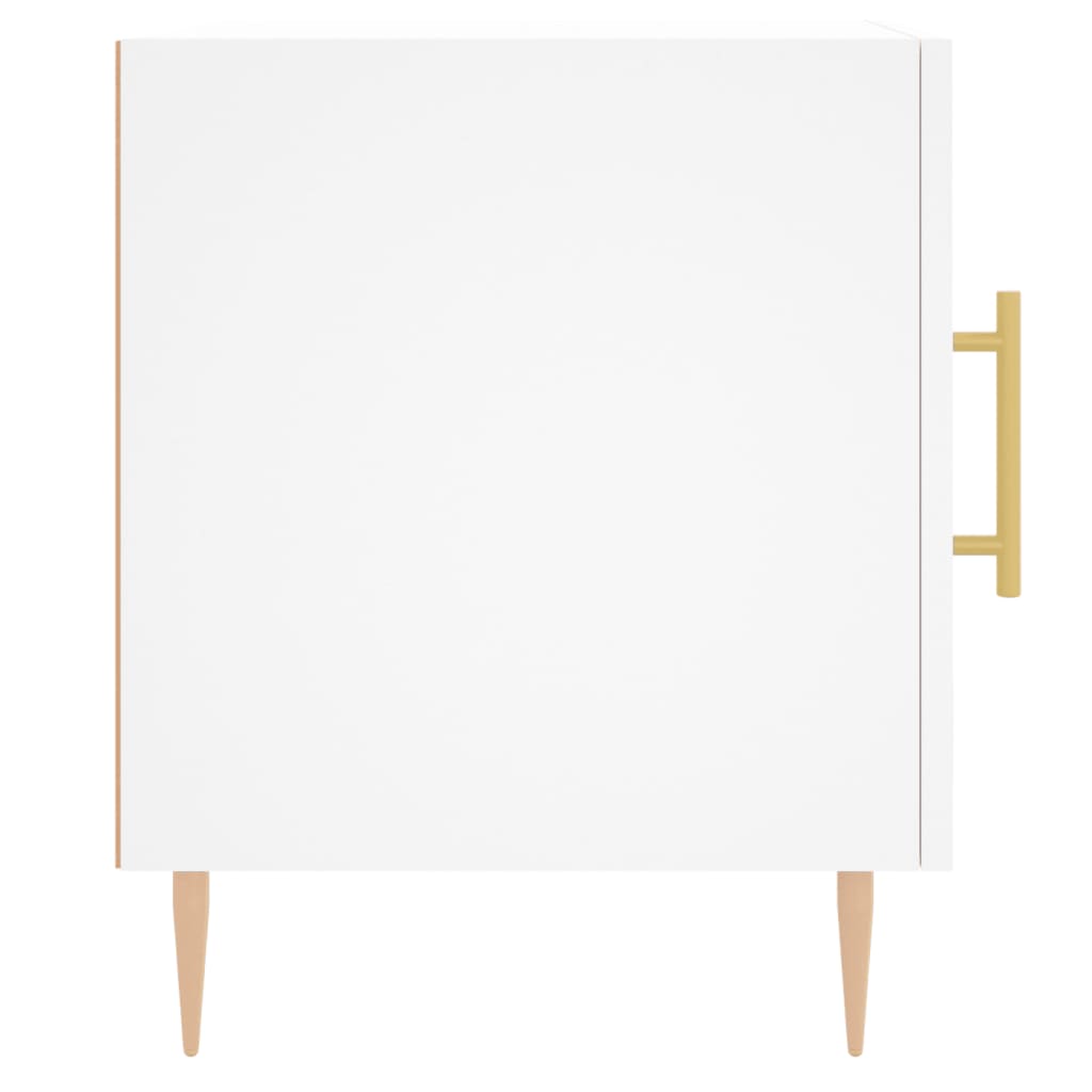 Nachtkastjes 40X40X50 Cm Bewerkt Hout 2 Wit