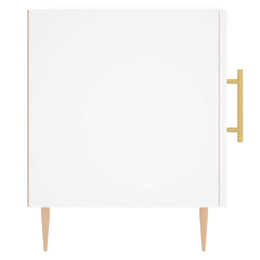 Nachtkastjes 40X40X50 Cm Bewerkt Hout 2 Wit