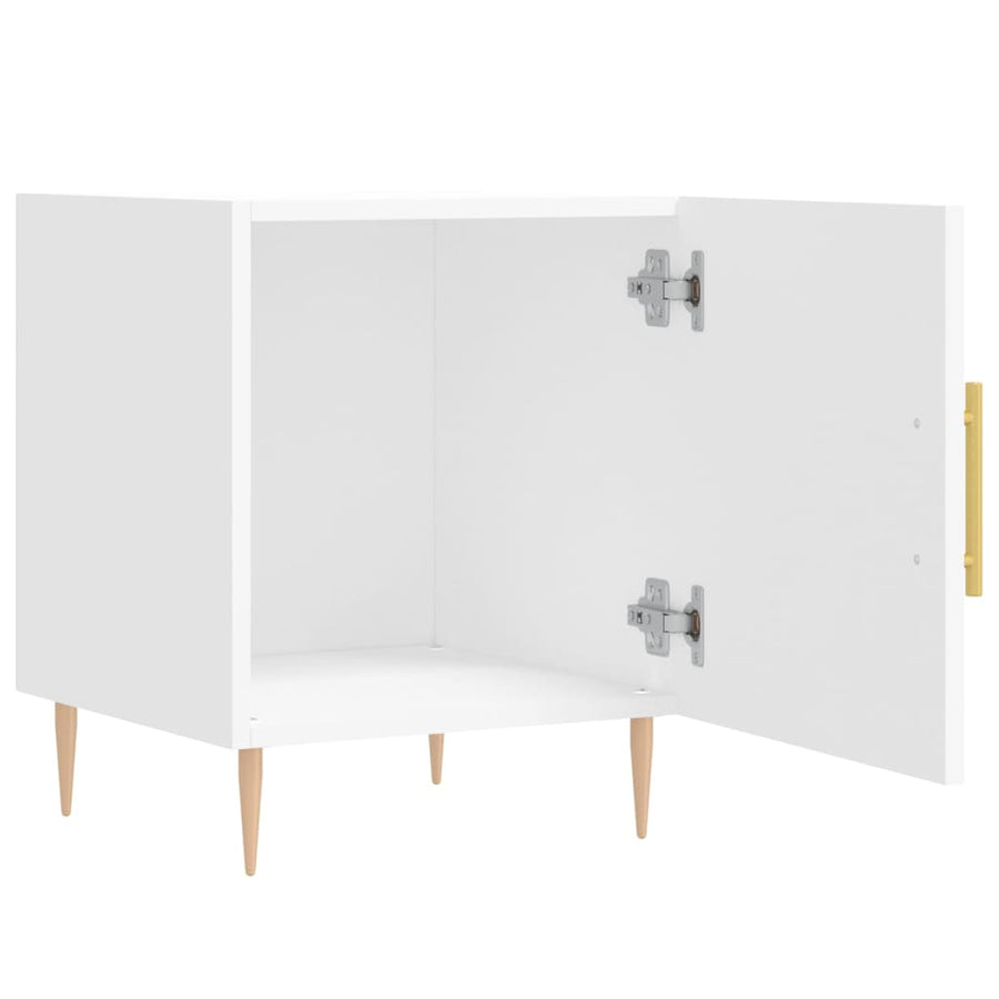 Nachtkastjes 40X40X50 Cm Bewerkt Hout 2 Wit