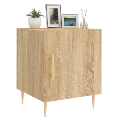 Nachtkastjes 40X40X50 Cm Bewerkt Hout Kleurig 2 Sonoma eiken
