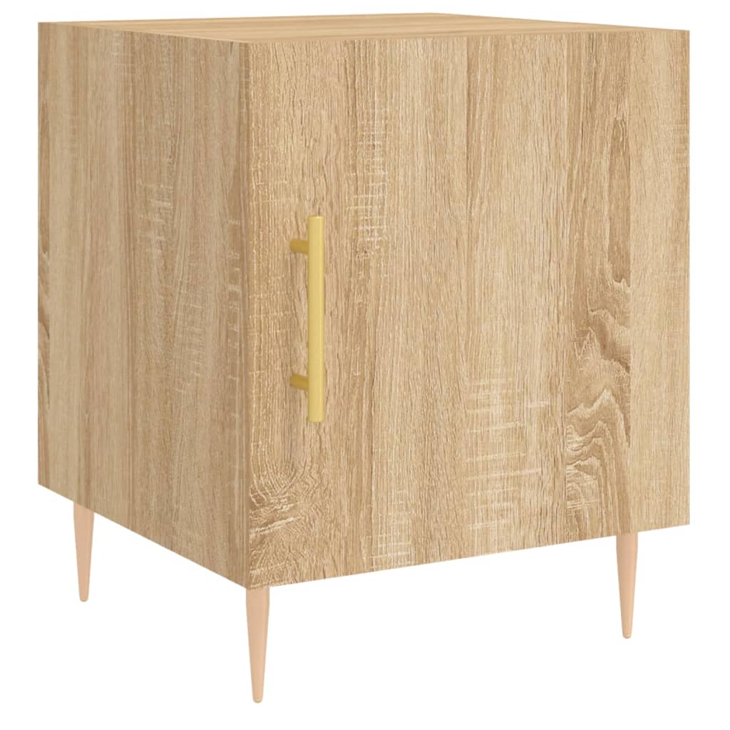 Nachtkastjes 40X40X50 Cm Bewerkt Hout Kleurig 2 Sonoma eiken