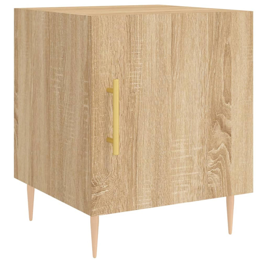 Nachtkastjes 40X40X50 Cm Bewerkt Hout Kleurig 2 Sonoma eiken
